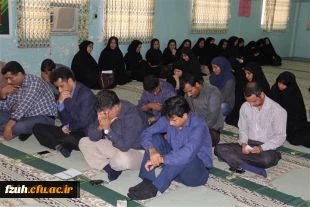 برگزاری مراسم عزاداری امام حسین با حضور کارکنان پردیس برادران و خواهران در پردیس فاطمه الزهرا (س)