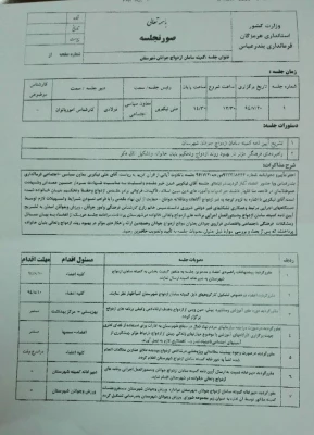 جلسه کمیته سامان ازدواج