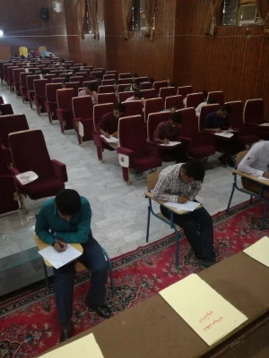 برگزاری آزمون دروس مجازی مهارت اموزان ماده 28 مورخ 24 و 26 اردیبهشت 97 در سالن اجتماعات پردیس  3