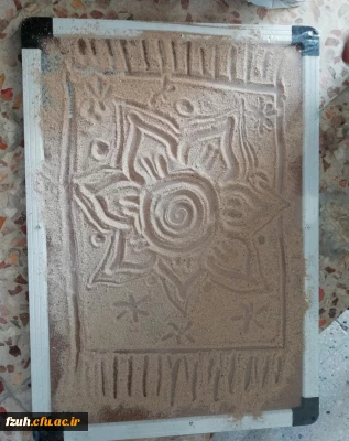 برگزاری مسابقه نقاشی با شن به مناسبت روز دانشجو